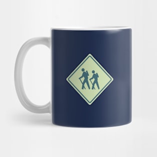 Minimalist Hiking Road Sign Mug